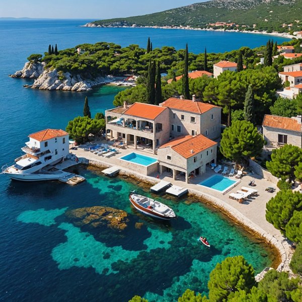 Peut-on trouver une maison de vacances en Croatie avec des cours de plongée sous-marine et des visites d'îles?