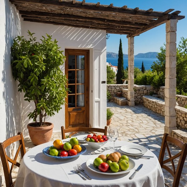 Quels conseils pour louer une maison de vacances en Grèce avec des cours de cuisine et des visites de sites archéologiques?